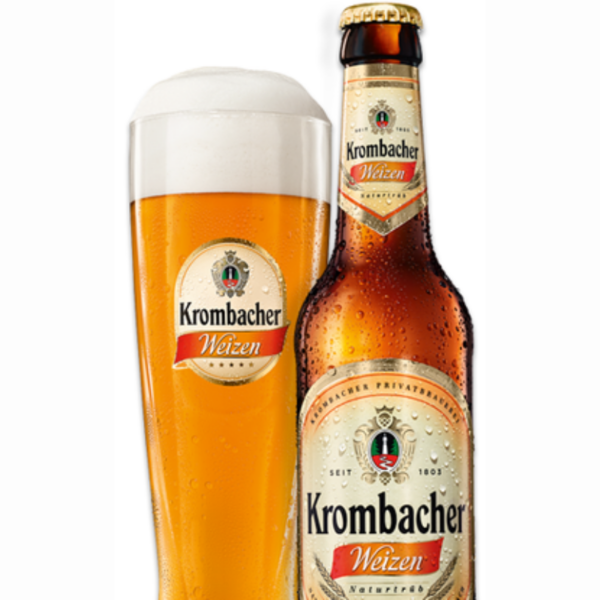 krombacher glas met bier