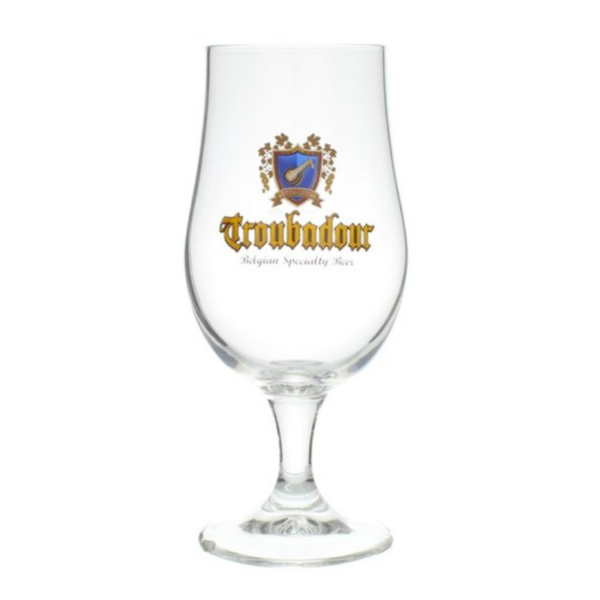 Troubadour Bierglas Op Voet 33cl - Officieel Glas leeg